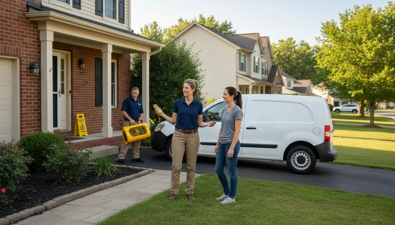 Residential water damage restoration in Mound City, IL
